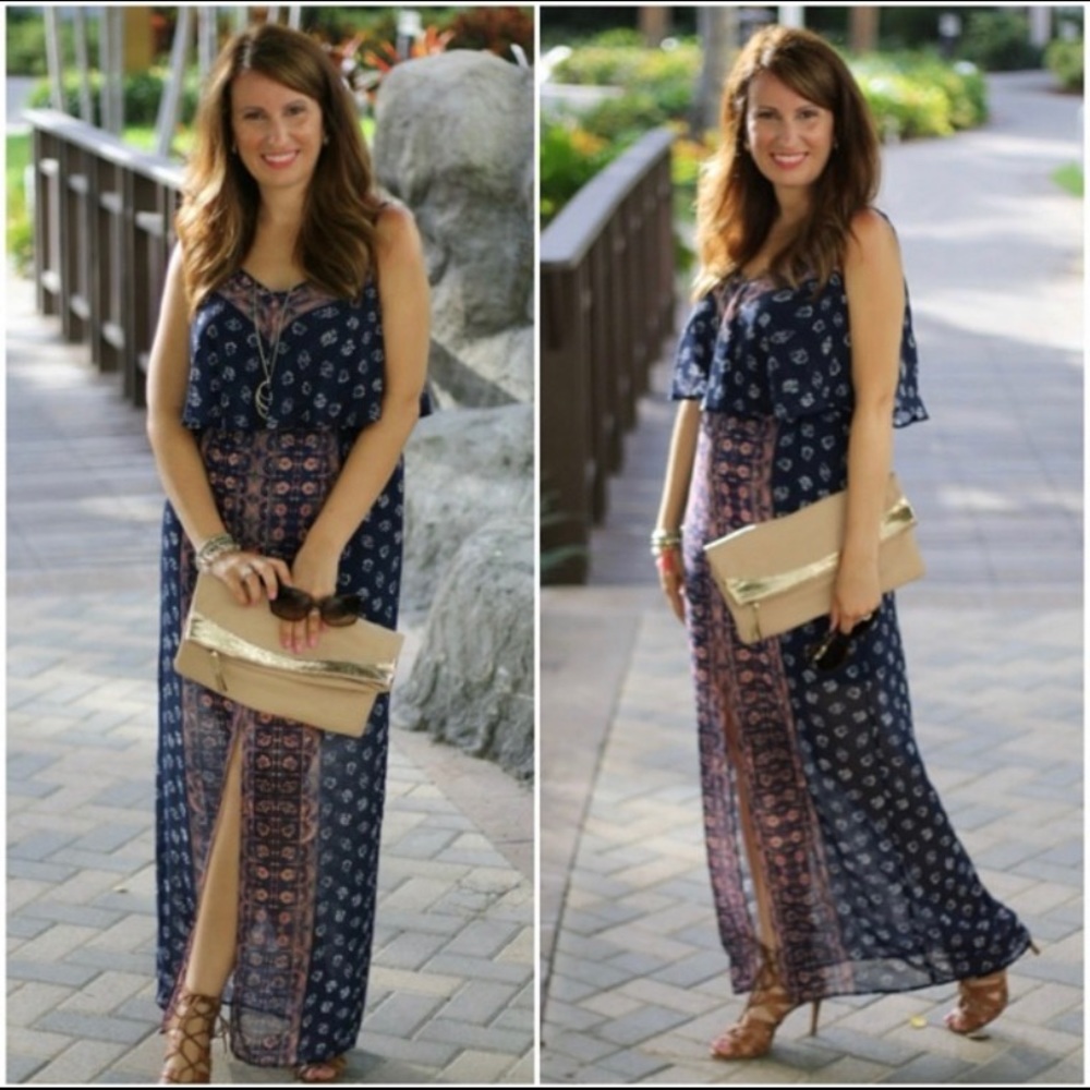 🌟Express Front Slip Flowy Maxi Dress Size S